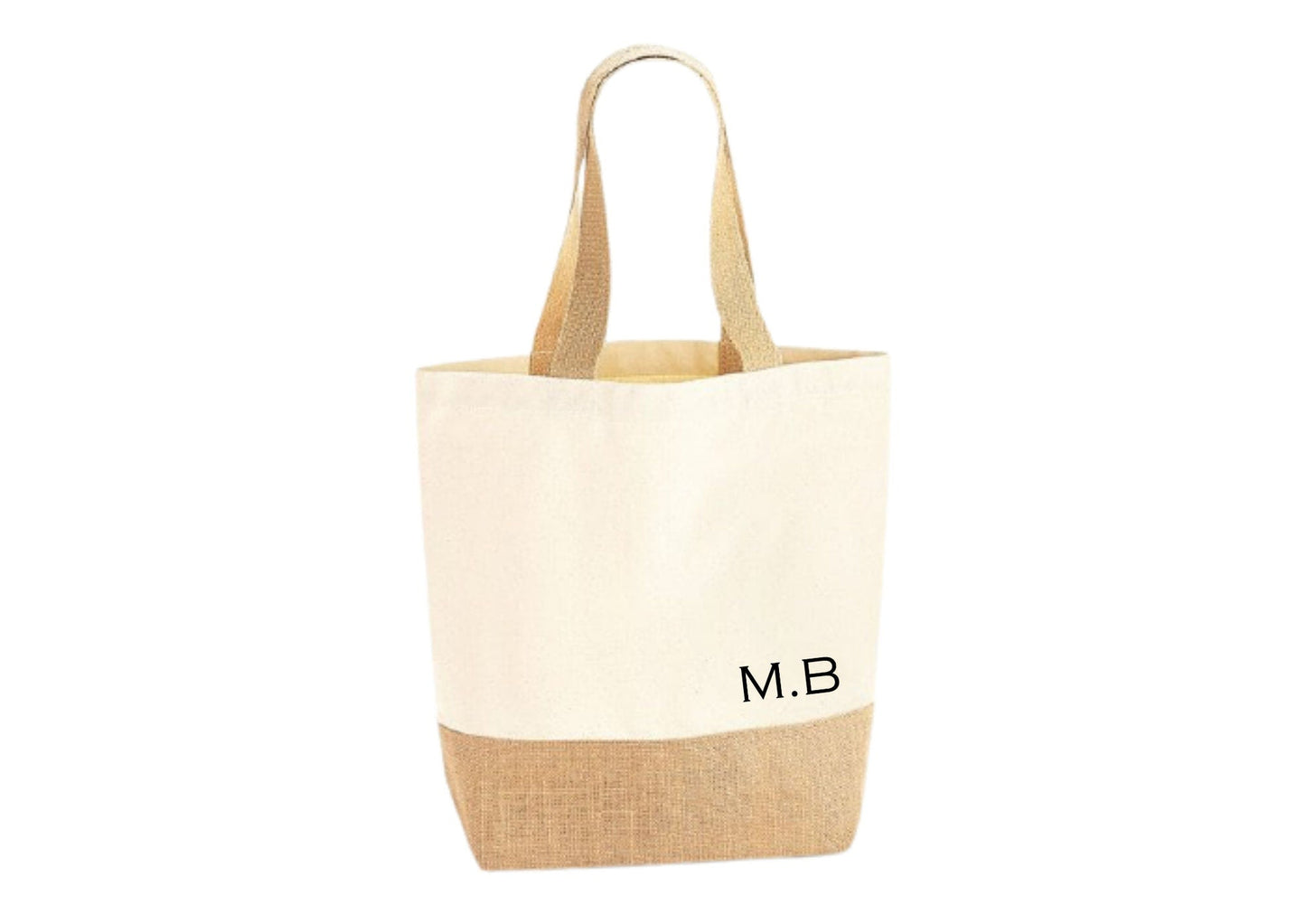 Lua Nova Shopping Totes Personalised Initials - Canvas Jute Tote Bag