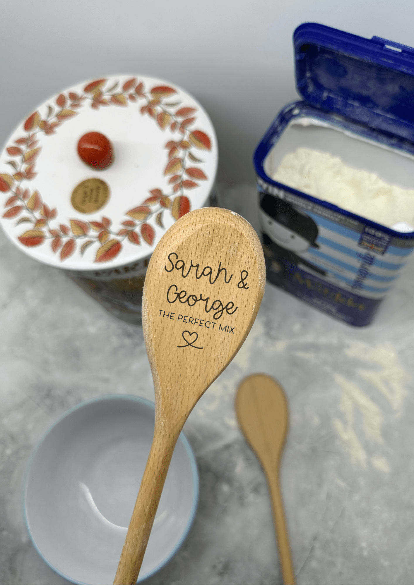 Lua Nova Wooden Spoon Personalised Couples Wooden Spoon - The Perfect Mix